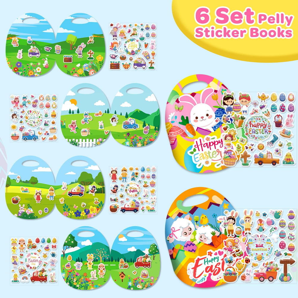 Uranus&No.1 Puffy Easter stickers spark colorful scene creation.