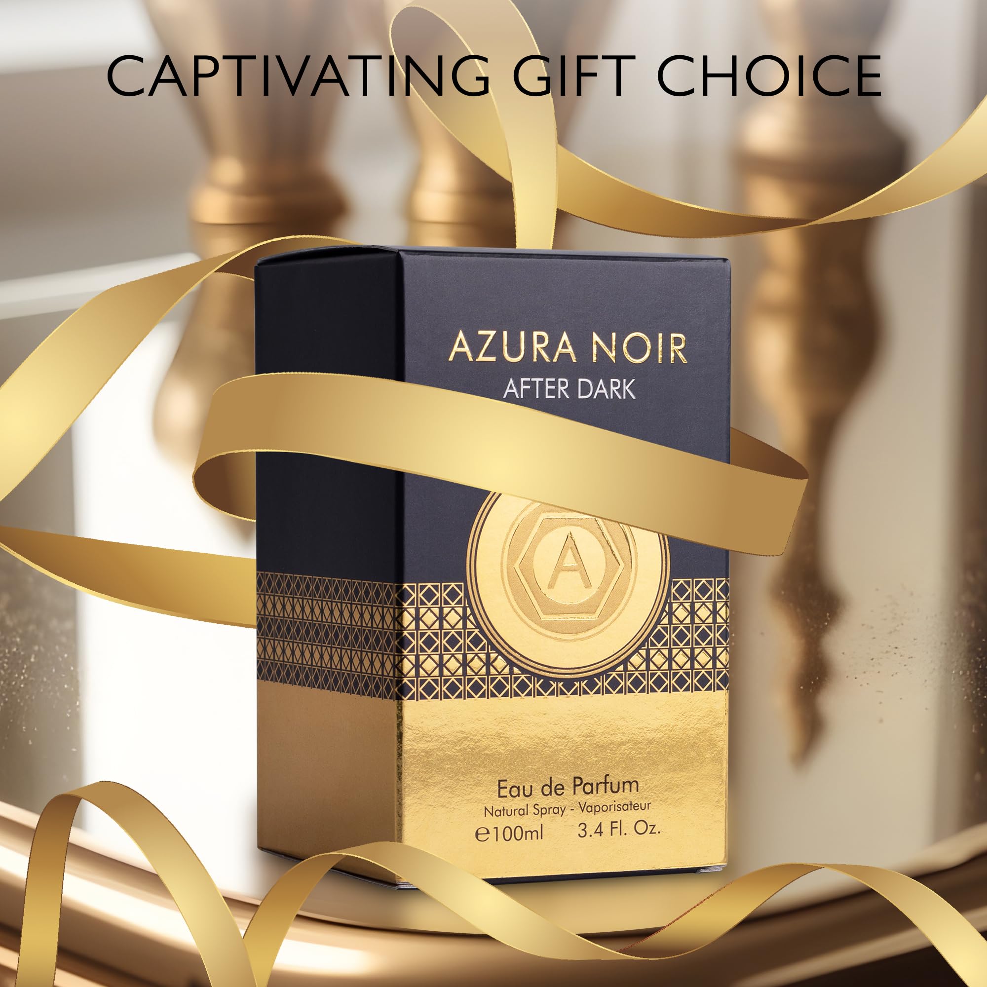 URBAN COLLECTION Azura Noir After Dark application illustrates a daily grooming moment.