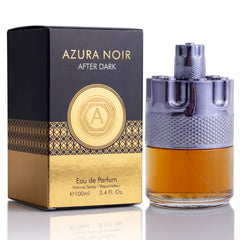URBAN COLLECTION Azura Noir After Dark bottle front view highlights modern elegance and long-lasting scent.