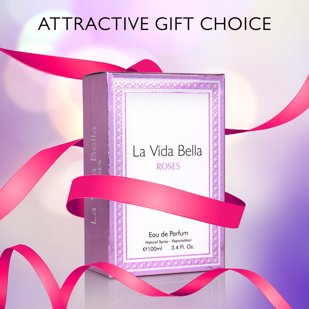 URBAN COLLECTION La Vida Bella Roses rose-inspired essence close-up