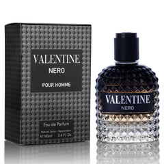 Urban Collection Valentine Nero bottle-front presents a masculine woody aroma for daily wear.