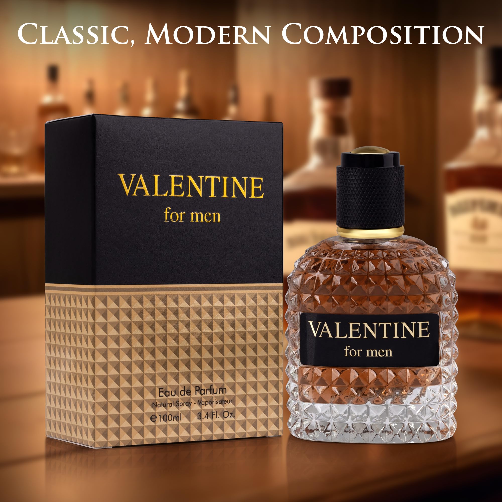 URBAN COLLECTION Valentine notes top view reveals woody and citrus balance.