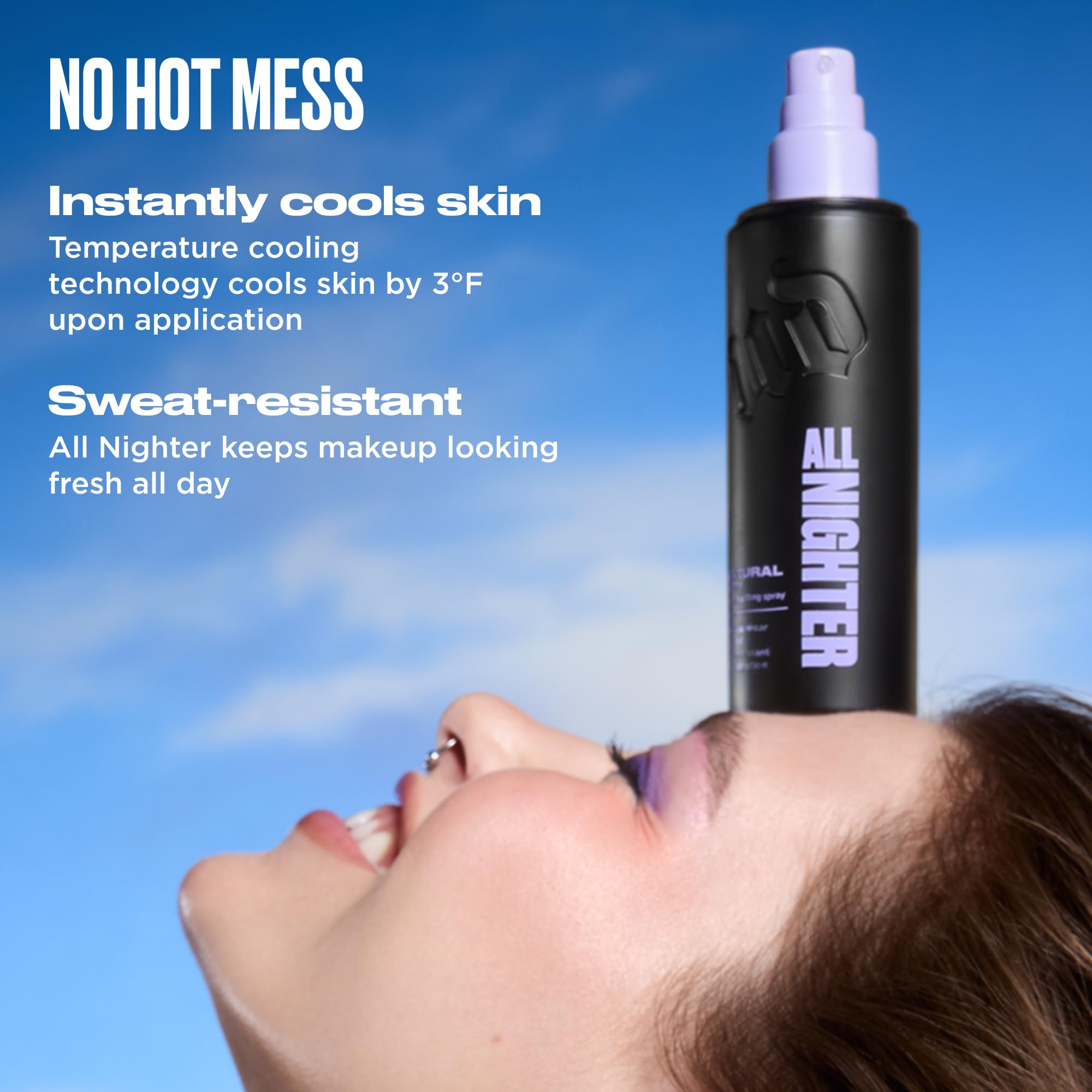 URBAN DECAY All Nighter priming and setting use, extends wear for cream products.