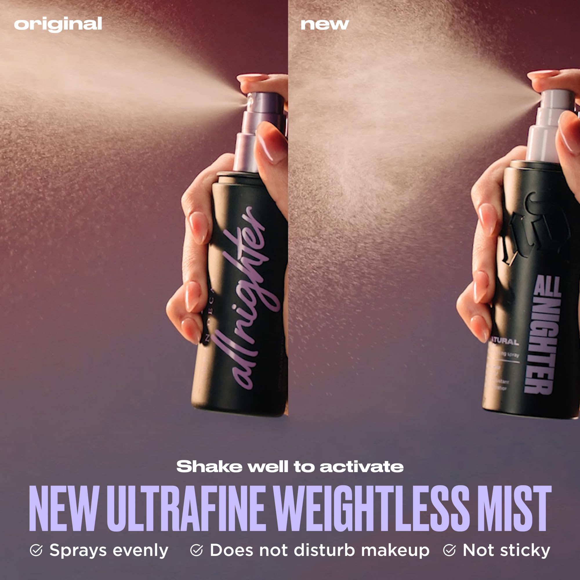 URBAN DECAY All Nighter waterproof setting mist image, protects against sweat and transfer.