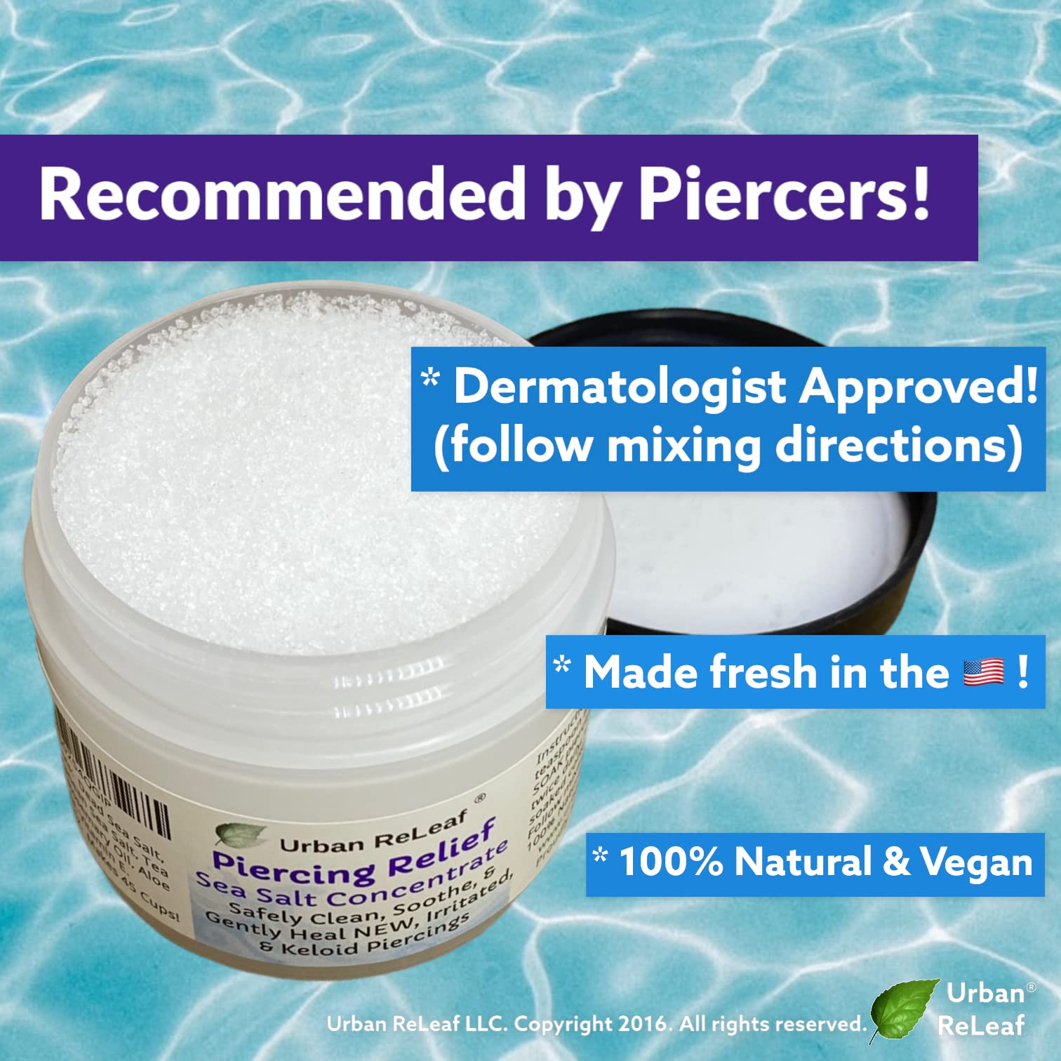 Urban ReLeaf Piercing Relief Vitamin E supports nourishing skin post-piercing.