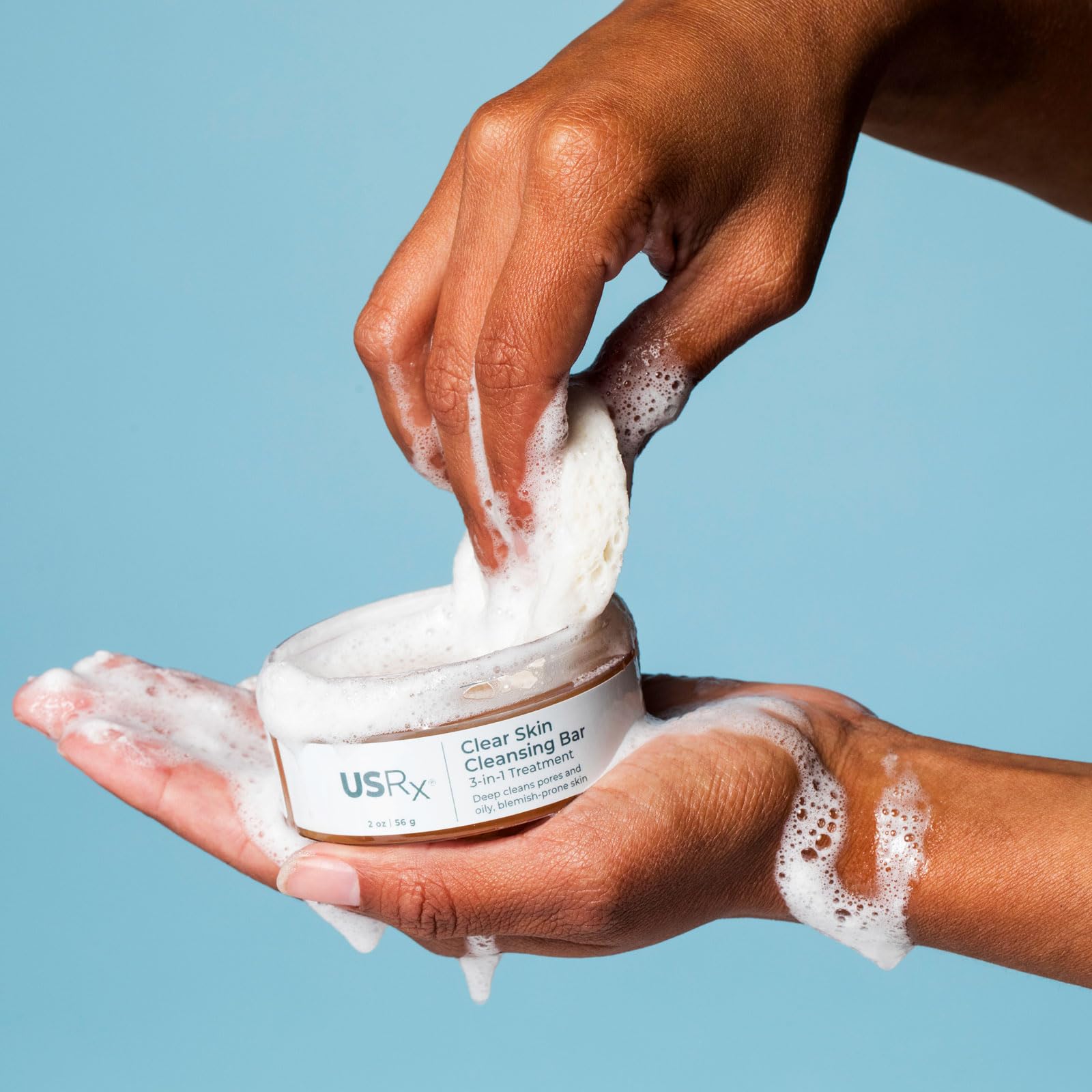 Urban Skin Rx Bar with included sponge for easy lather and cleansing.