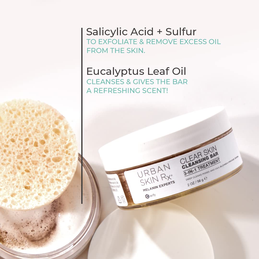 Urban Skin Rx Clear Skin Bar massage for gentle exfoliation and refreshed skin.