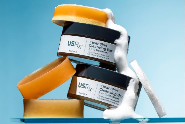 Urban Skin Rx daily routine image showing morning and night cleansing.