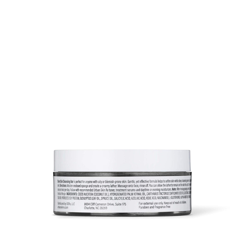 Urban Skin Rx Clear Skin Bar featuring eucalyptus aroma for spa-like cleanse.