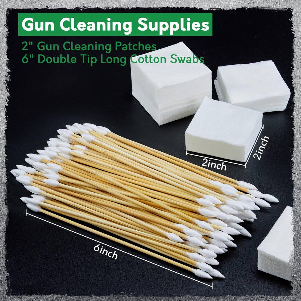 UrbanAbode 6in gun swabs with wooden sticks for hard-to-reach areas.