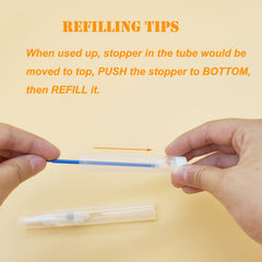 URGINO press-to-dispense design allows one-handed use during repairs.