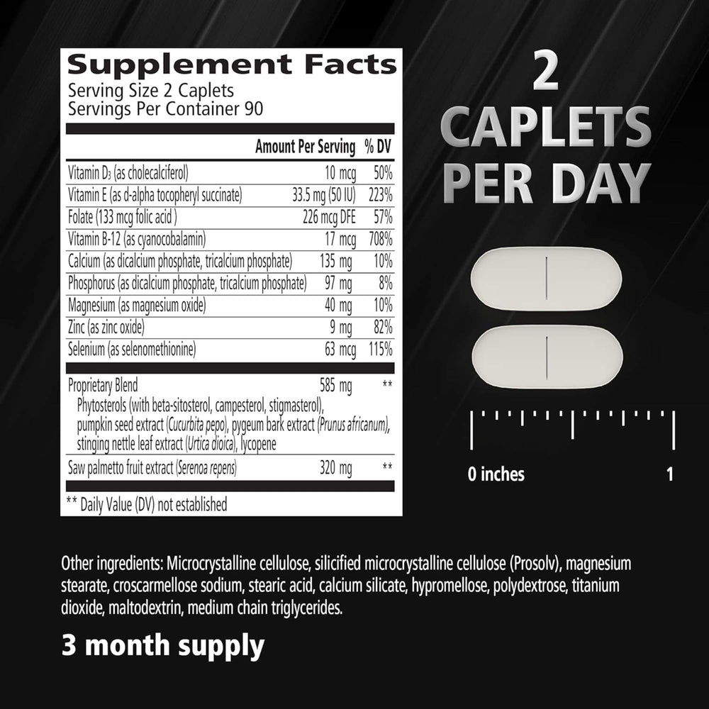 Urinozinc Plus daily-use reminder emphasizes routine.