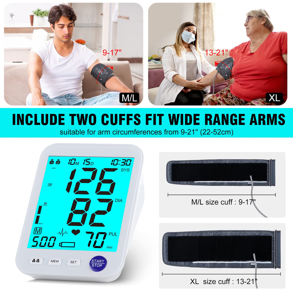 Urion BP monitor six-inch backlit display for easy night readings