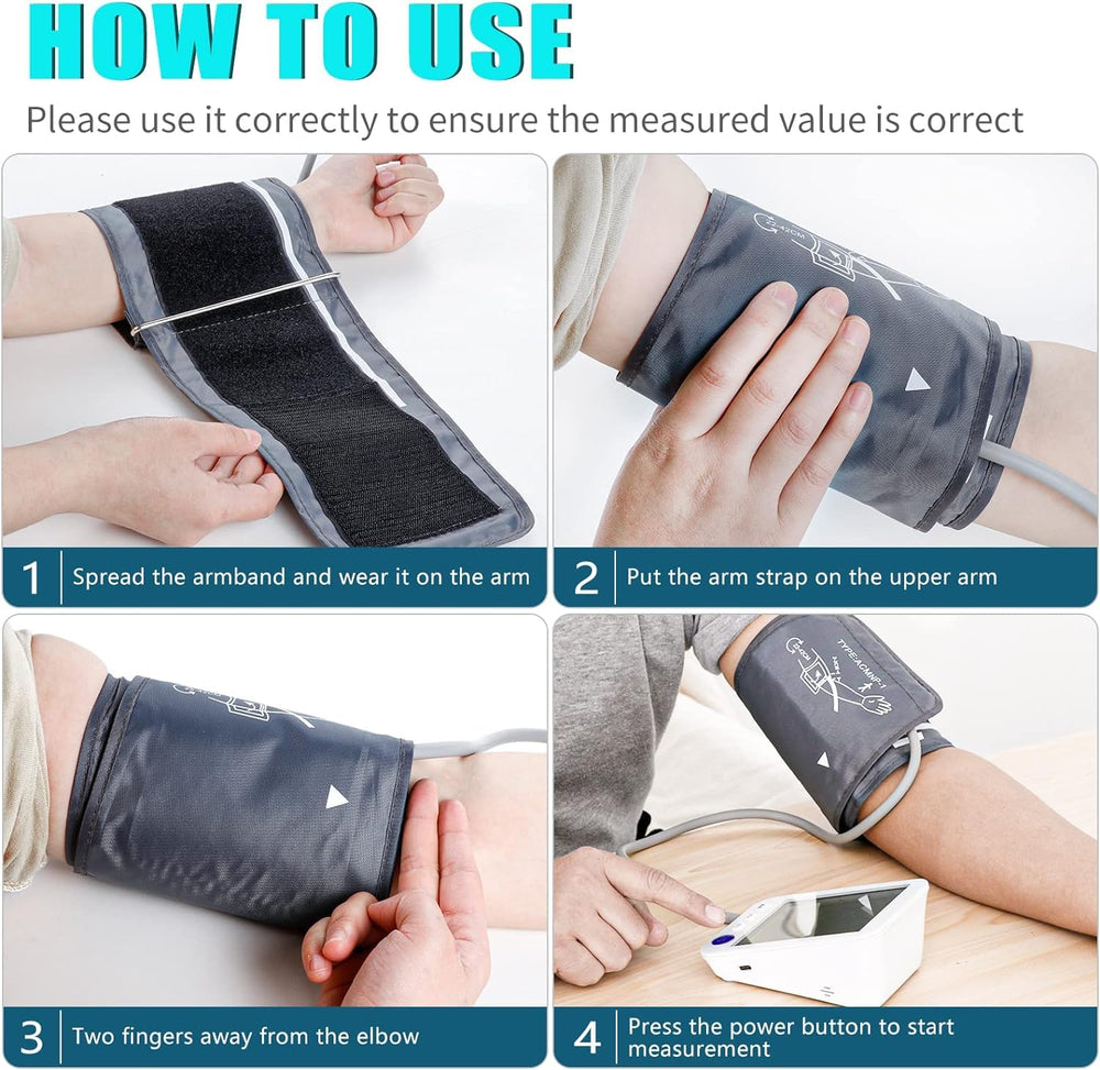 Urion includes extra-large and standard cuffs for family use
