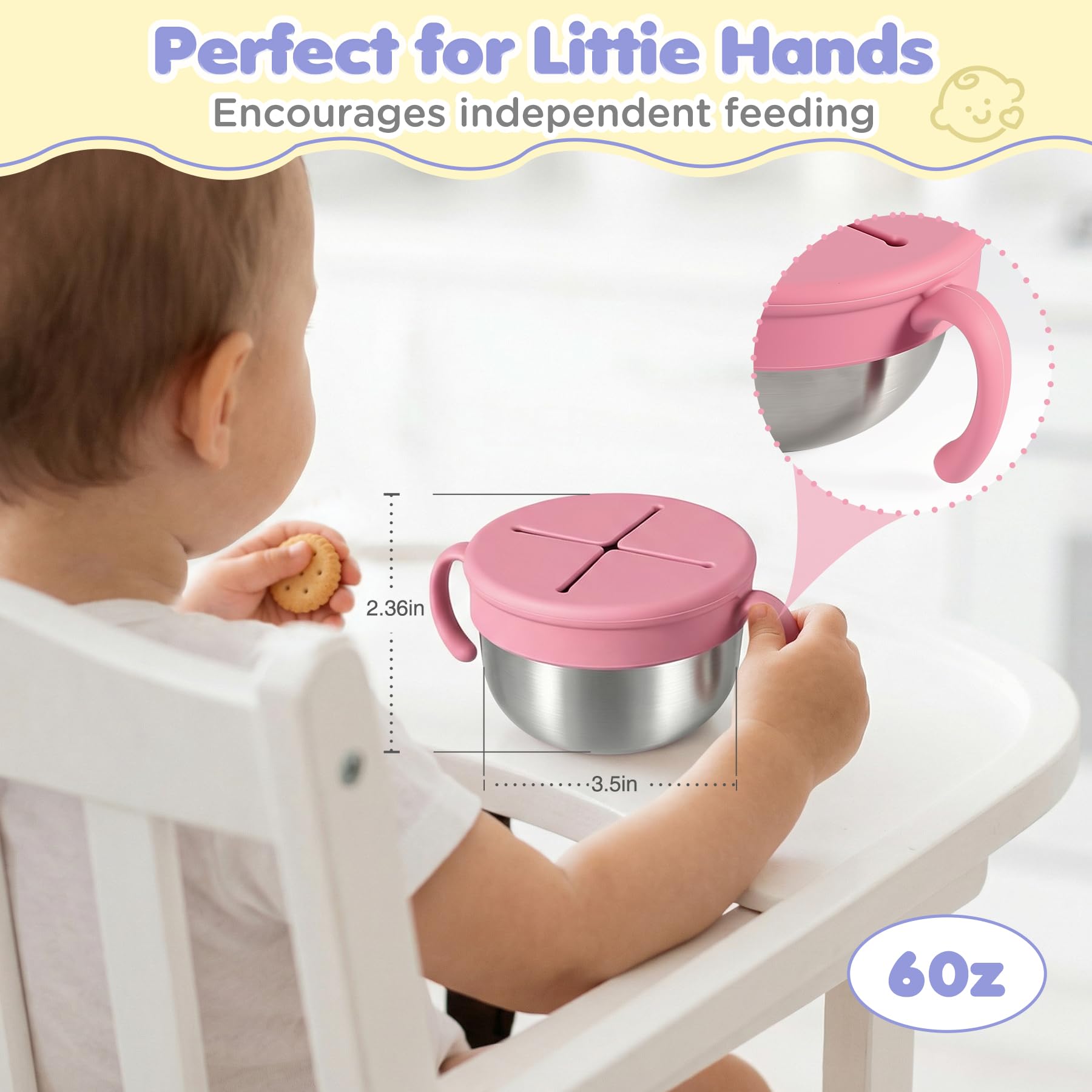 URMYWO detachable silicone handles provide easy grip for little hands.