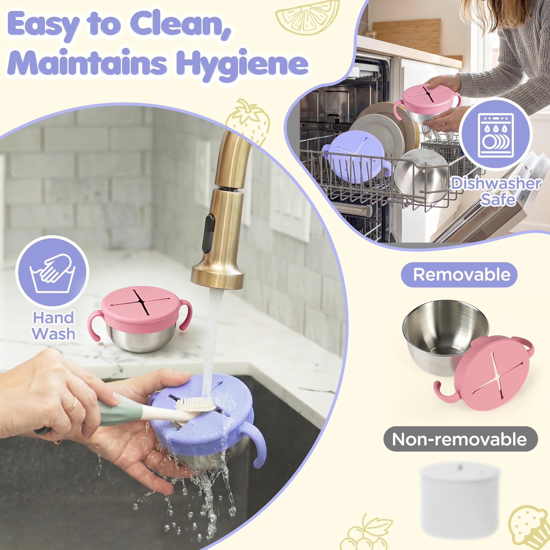 URMYWO dishwasher-safe design enables quick cleanup after meals.