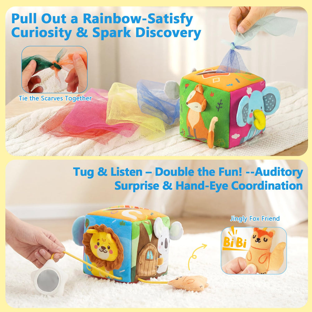 URMYWO interactive plush rattles provide soft textures and gentle sounds.