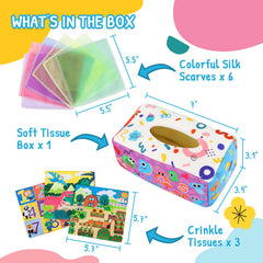 URMYWO letters and numbers on papers to spark early language ideas.