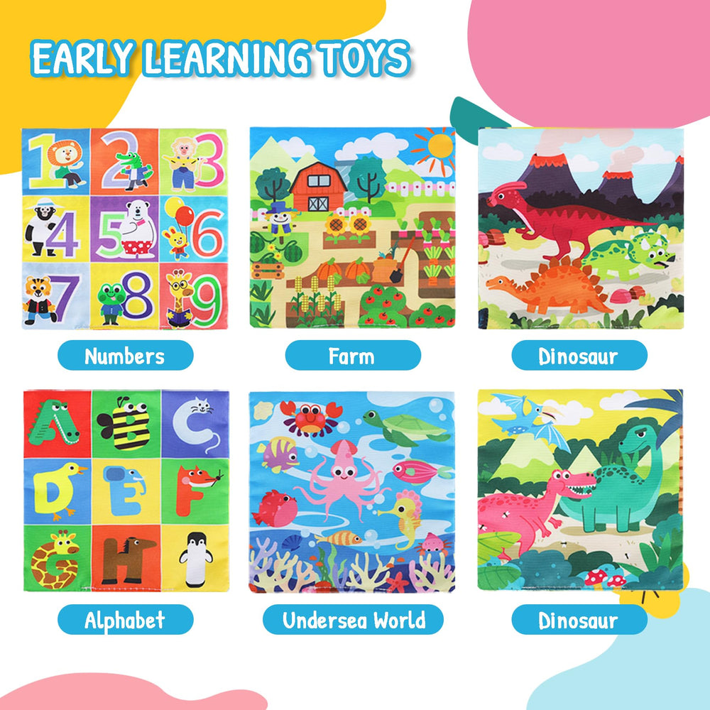URMYWO montessori-themed patterns enhancing cognitive play through recognition and memory.
