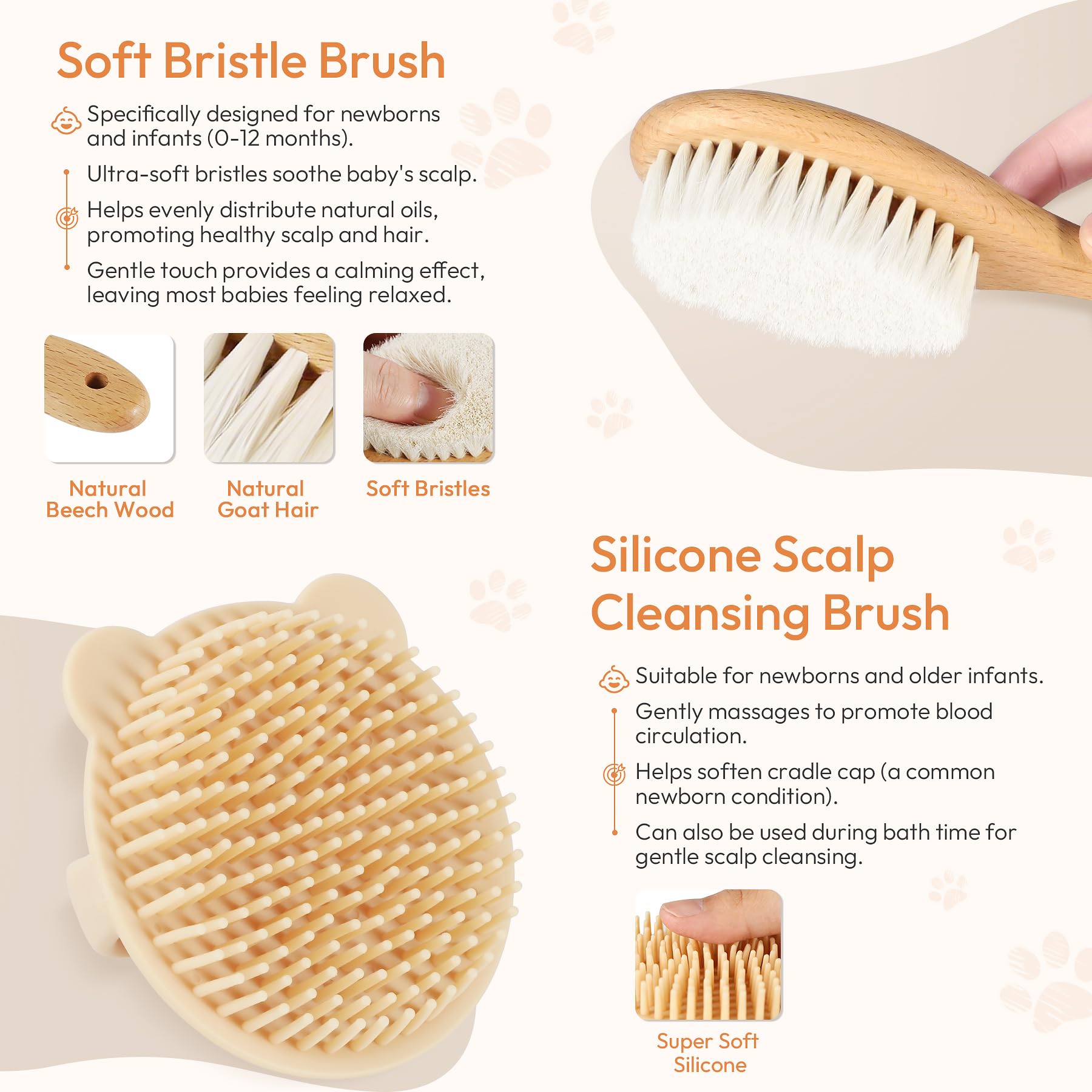 URMYWO rounded tip comb for tangle free detangling without pulling