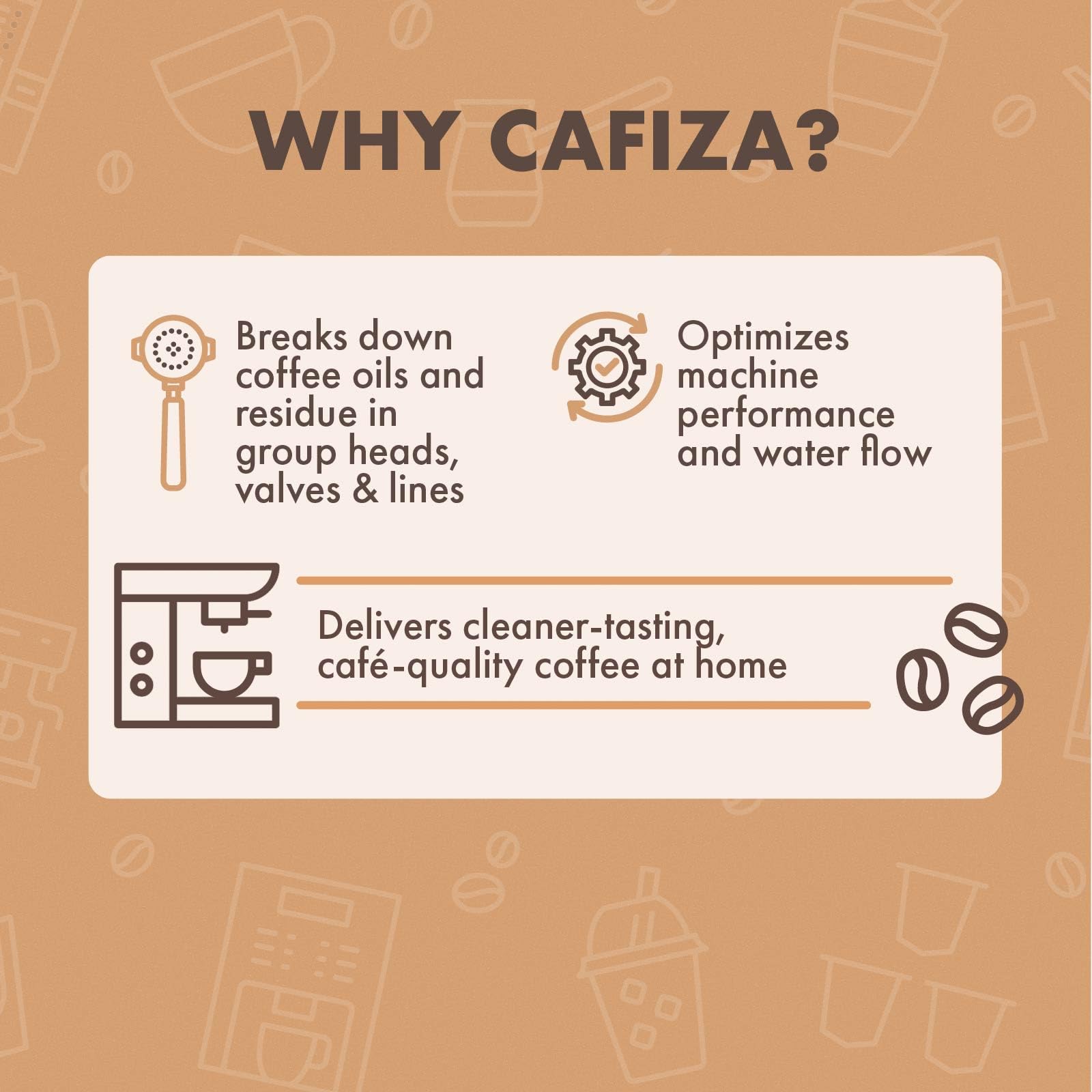 Urnex Cafiza powder dissolving action ready for backflush cleaning in espresso equipment.