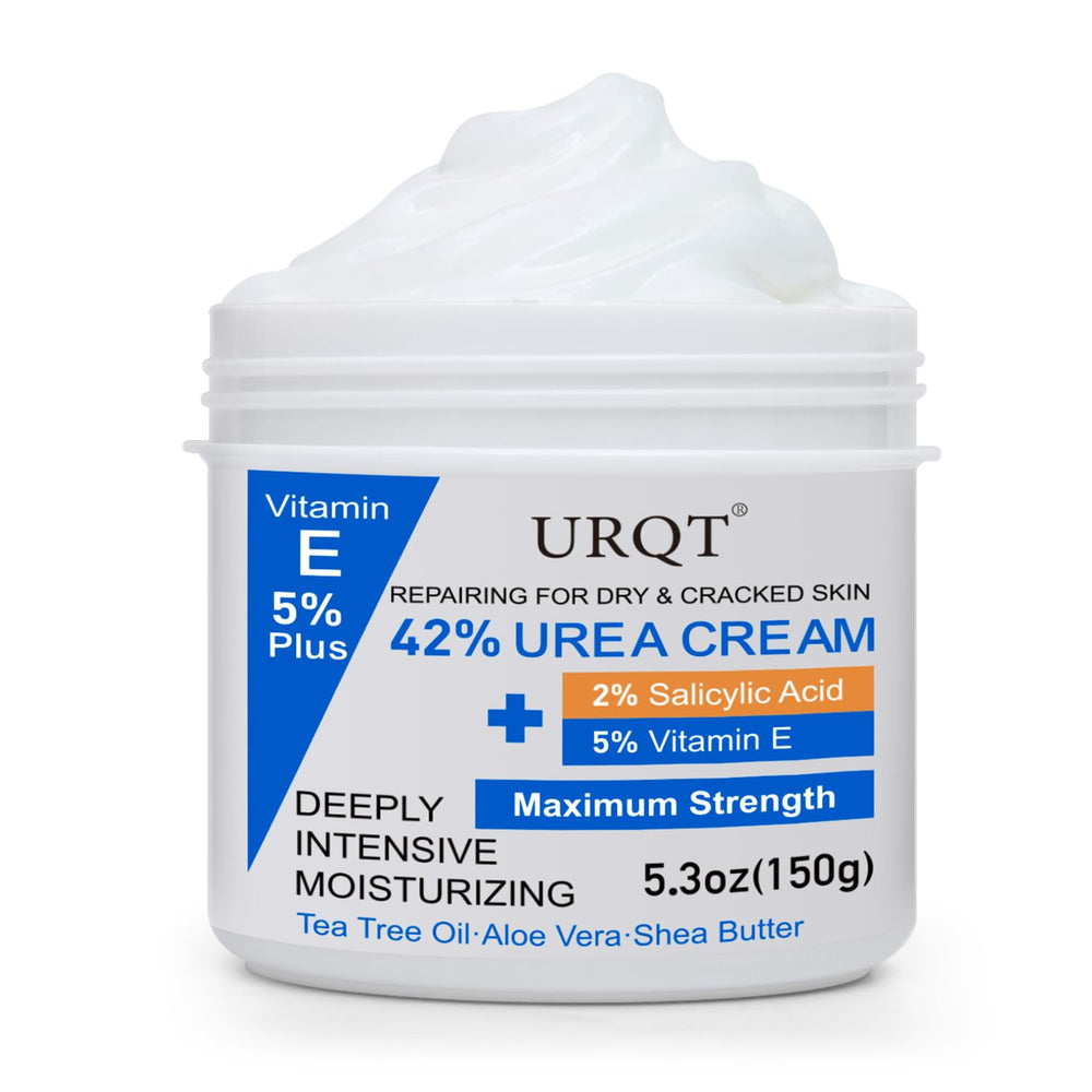 URQT 42% Urea Cream bottle for intense dry skin care.