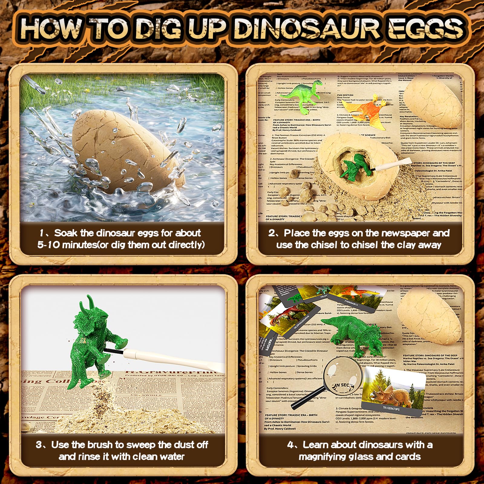 Uregoio learning cards reveal dinosaur history and traits