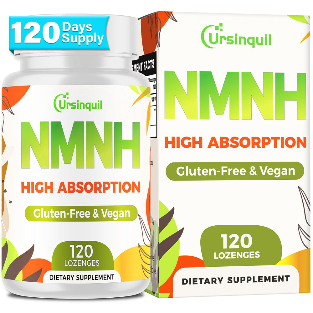 Ursinquil Sublingual NMNH 500mg bottle front for NAD support and aging wellness