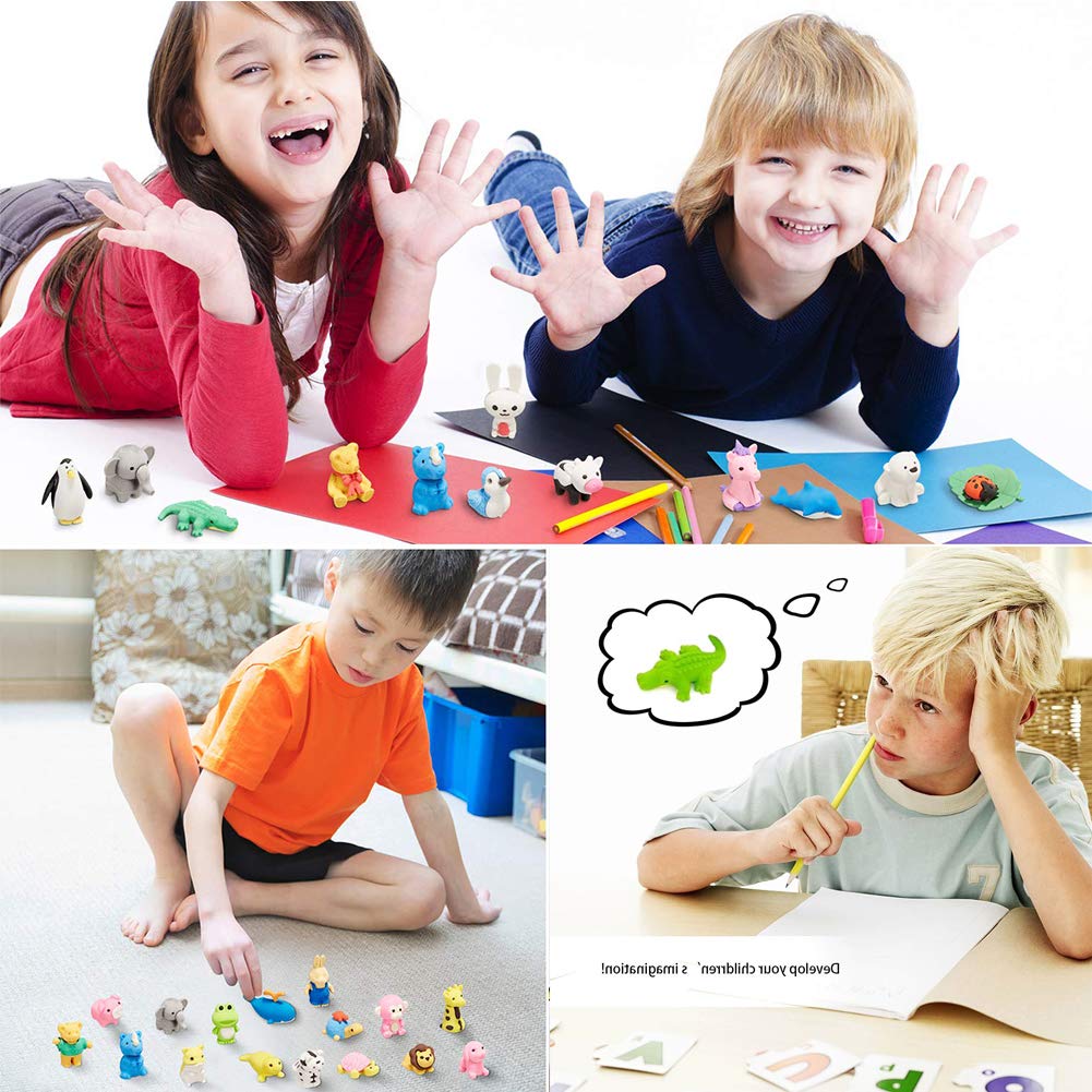 URSKYTOUS zoo animals erasers collection adds classroom variety
