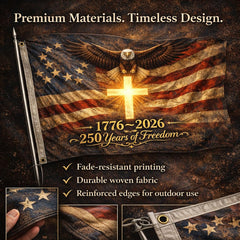US 250 Flag 1776-2026 We The People theme for patriotic home displays.