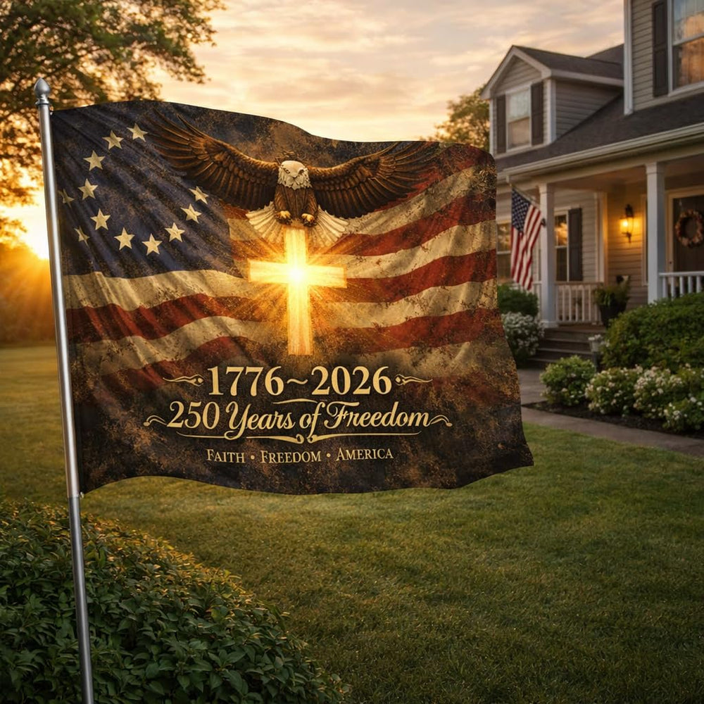 US 250 Flag 3x5 outdoor flag crafted from premium 3-ply polyester.