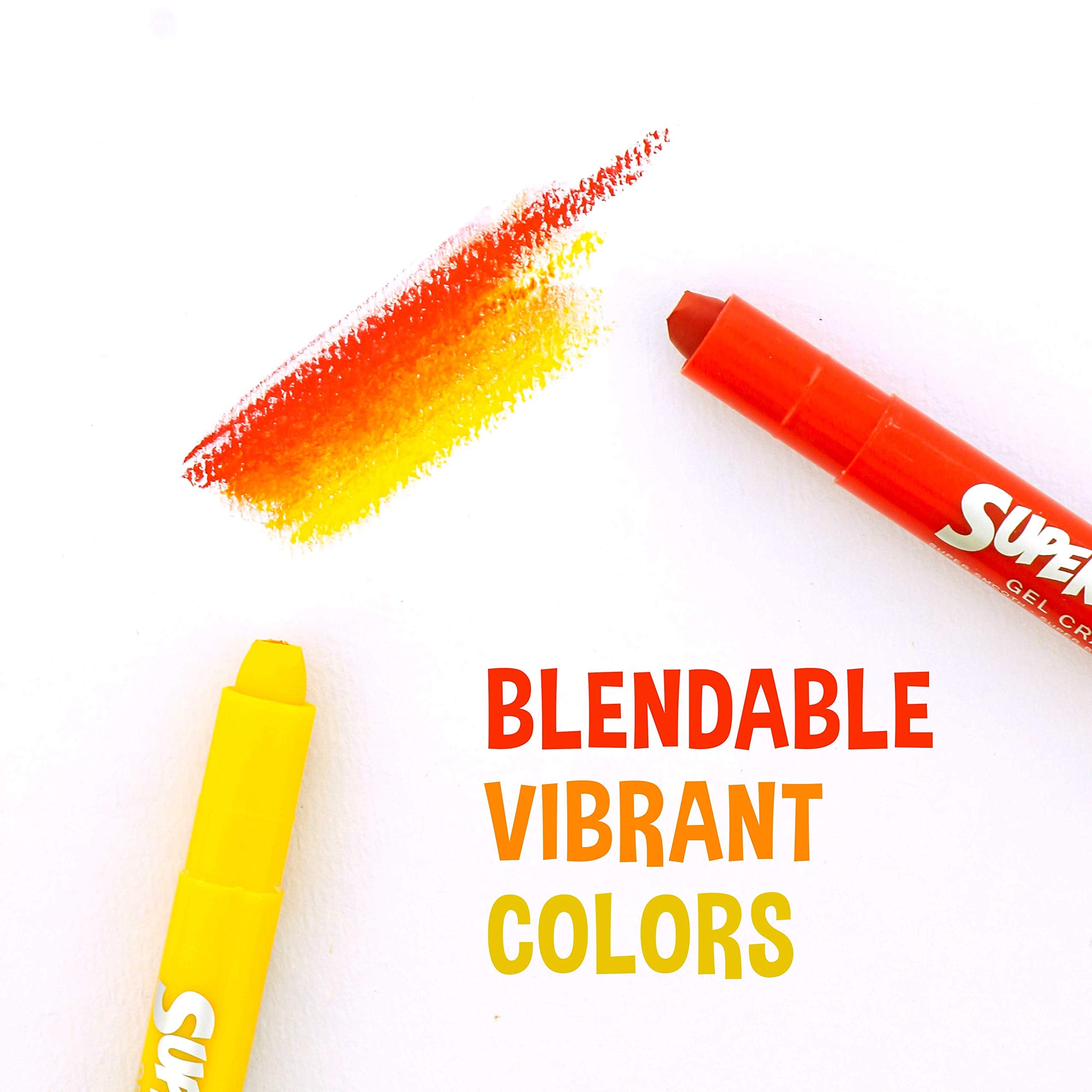 U.S. Art Supply jumbo twistable crayons bendable colors for soft gradients