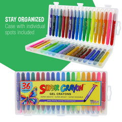 U.S. Art Supply jumbo twistable crayons washable to simplify cleanup after coloring