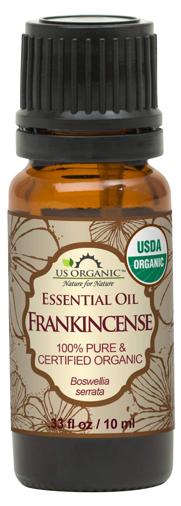 US Organic Frankincense oil bottle for aromatherapy and premium skin care