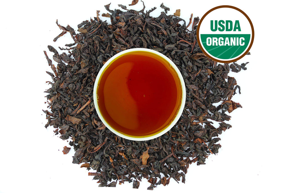 US Wellness Naturals Earl Grey tea bag steeping, citrusy infusion and aroma.
