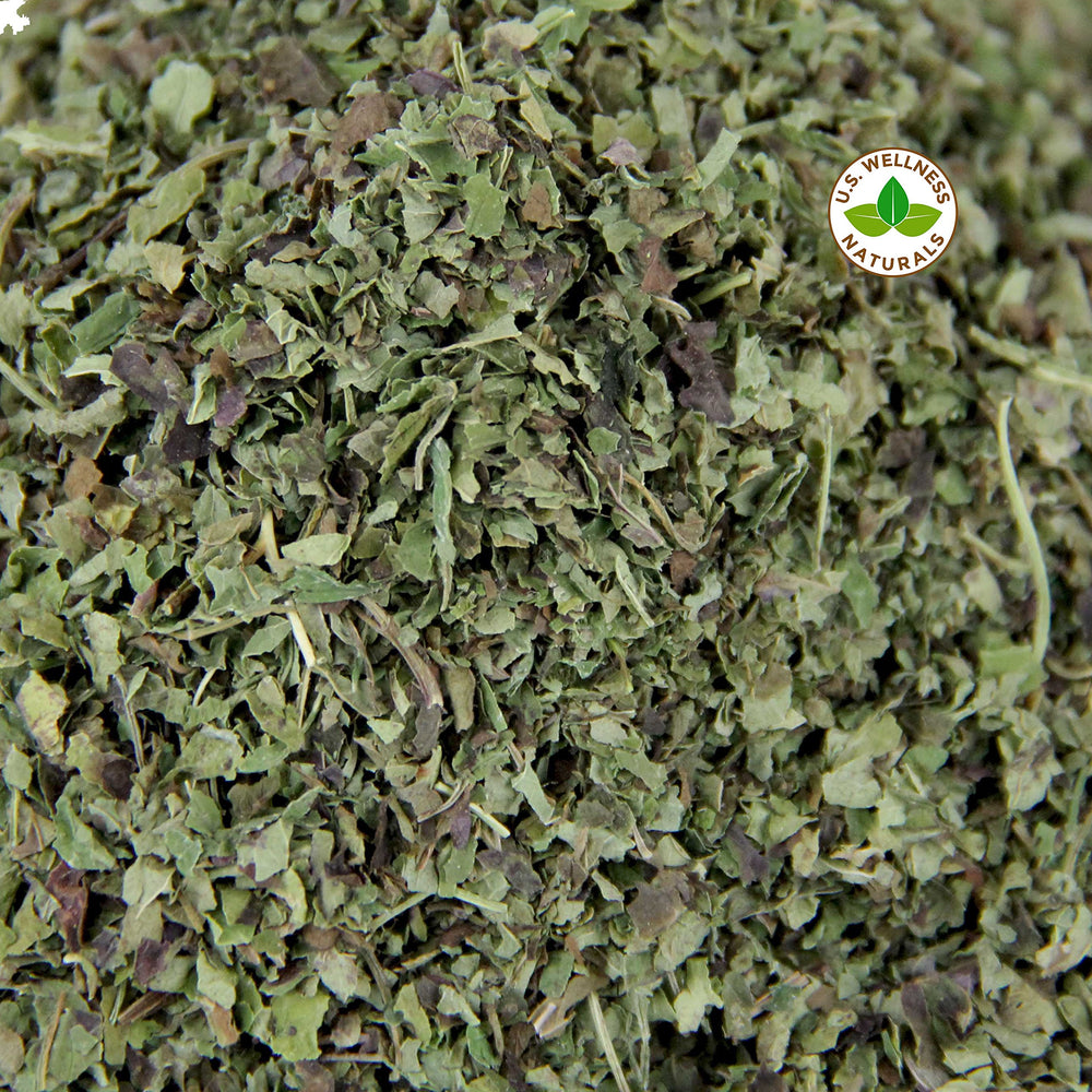 Cup of US Wellness Naturals Lemon Balm tea with soothing aroma and flavor.