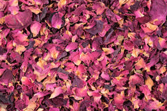 Close up of US Wellness Naturals rose petals showing vibrant color and aroma