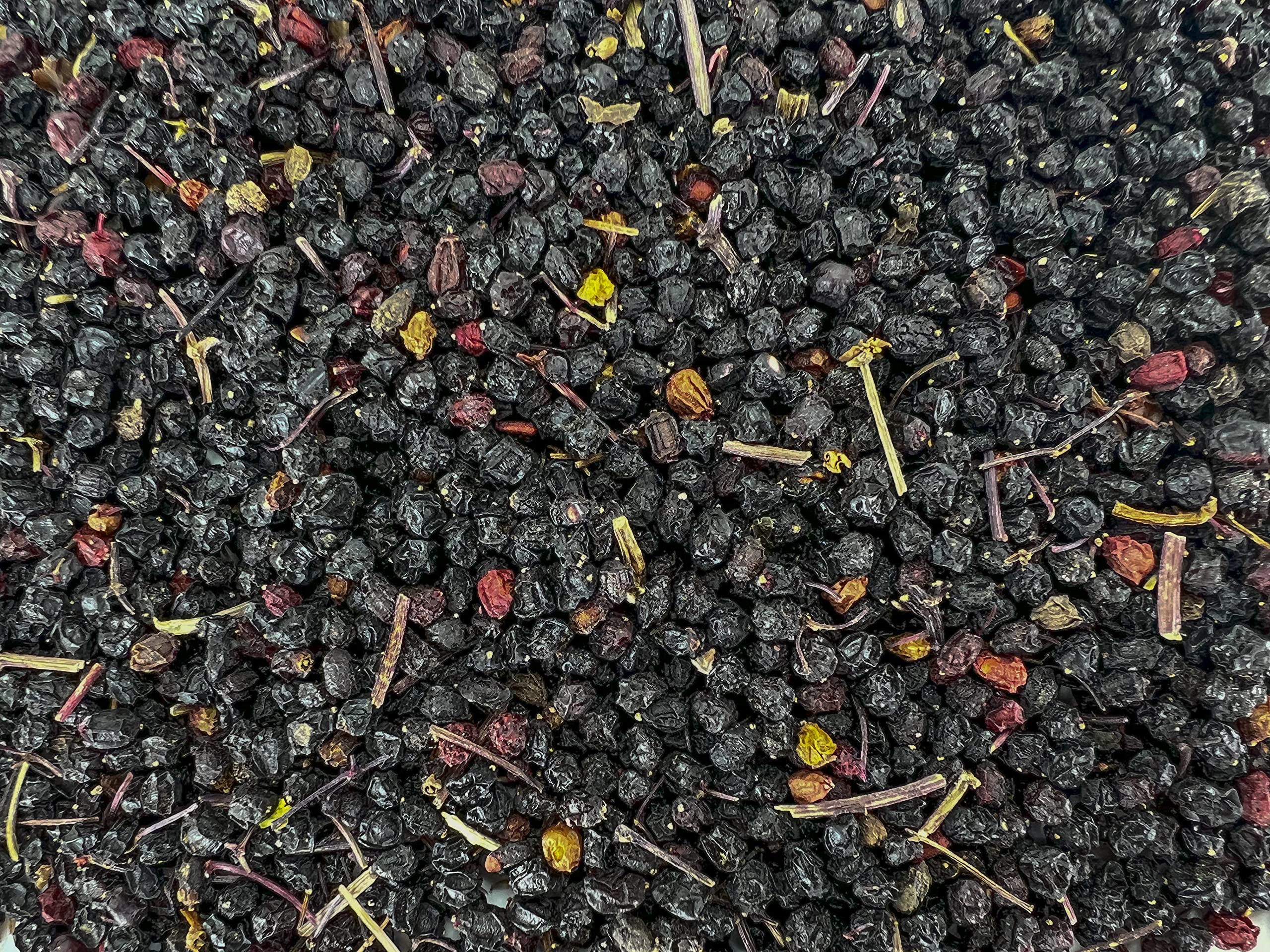 US Wellness Naturals wild-harvest elderberries ideal for jams and teas