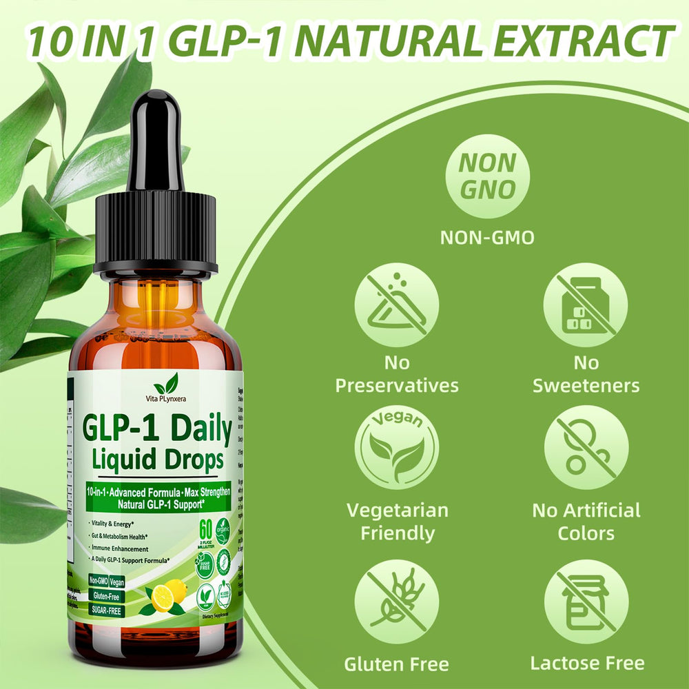 USA-made Vita PLynxera GLP-1 Drops in GMP facility packaging