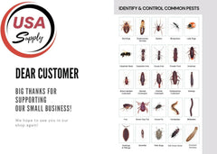 USA Supply pest ID card used for quick on-site identification in the field.