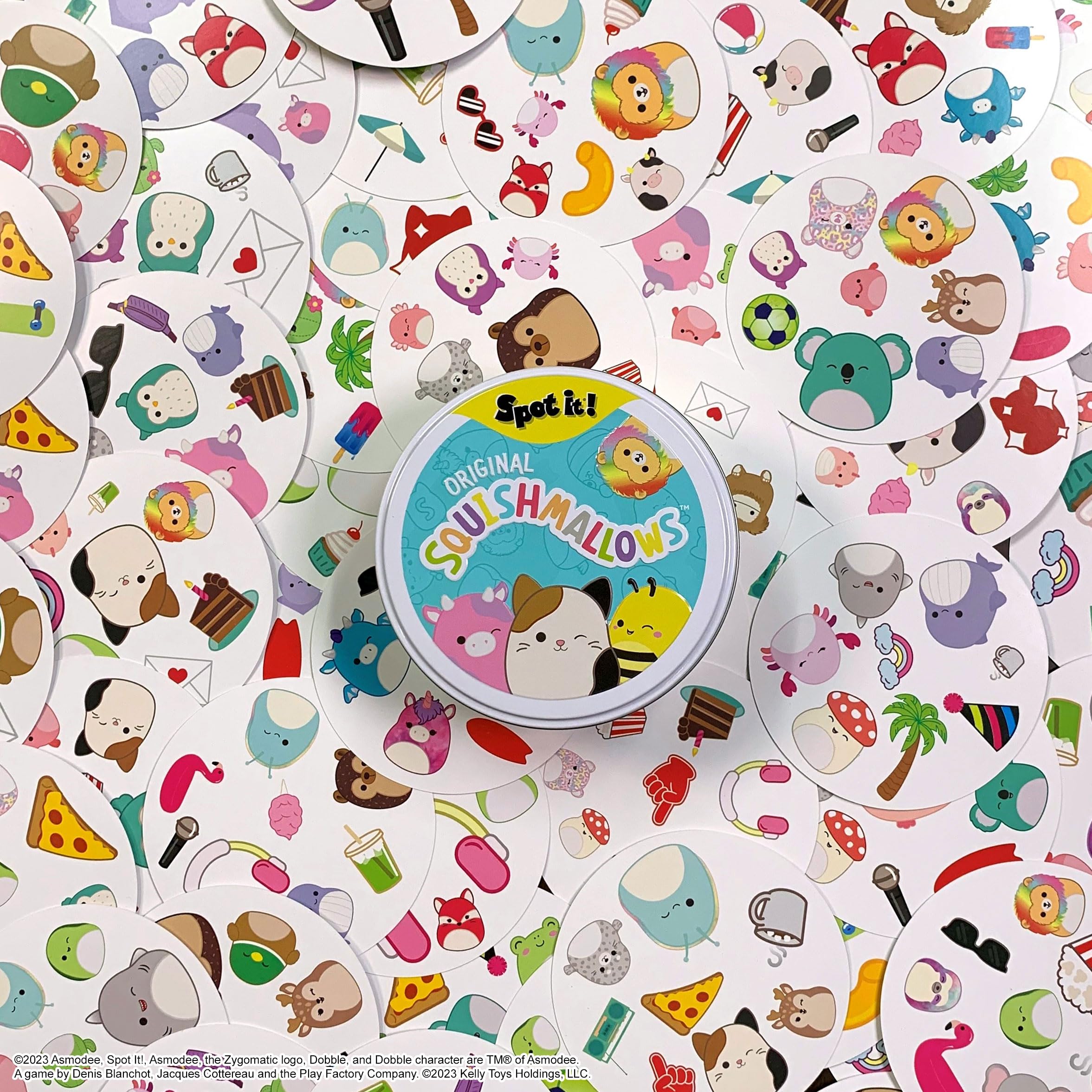 USAOPOLY Spot It! Squishmallows ages 4+ visual supports inclusive play.
