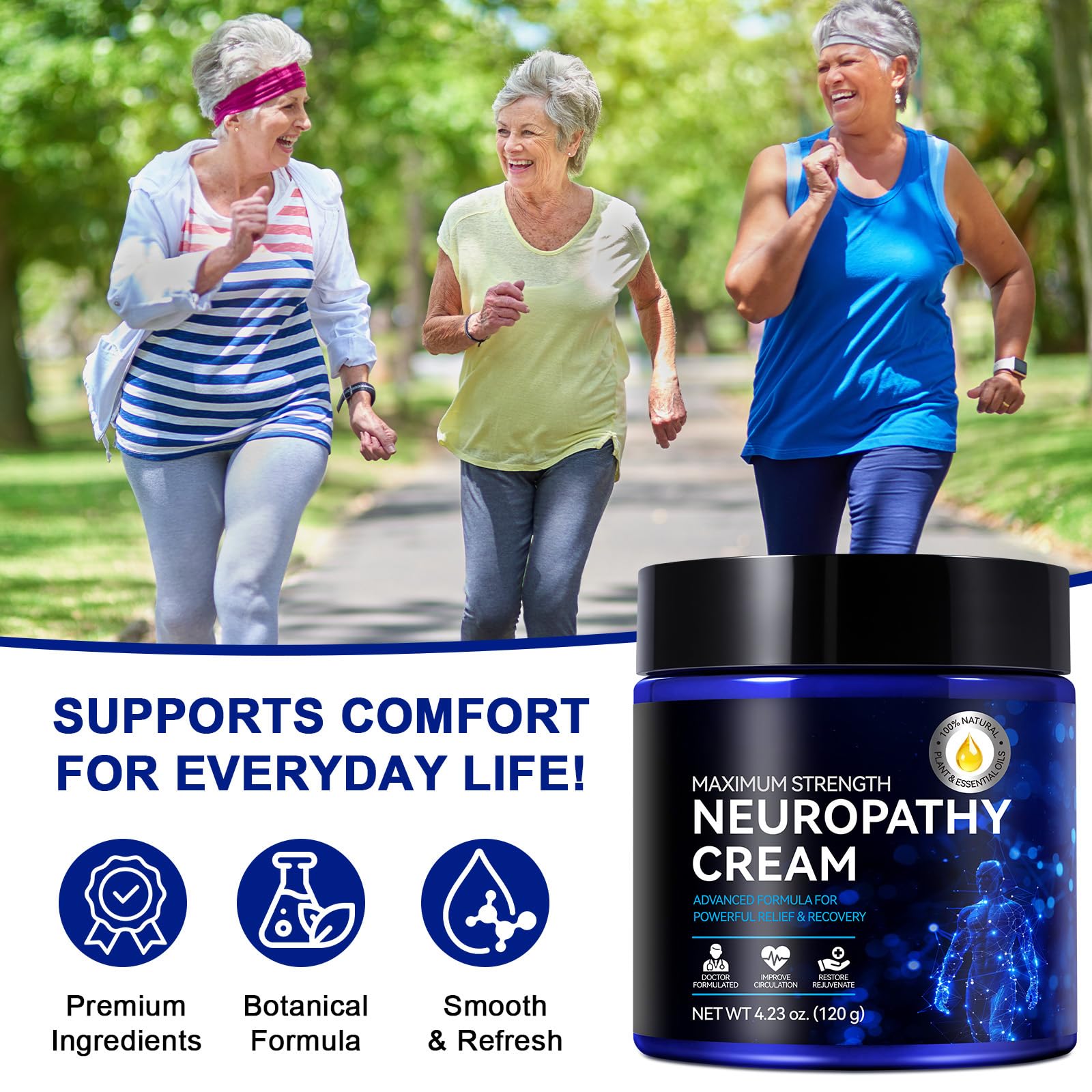 USBSREGARDS Neuropathy Cream moisturized skin on leg