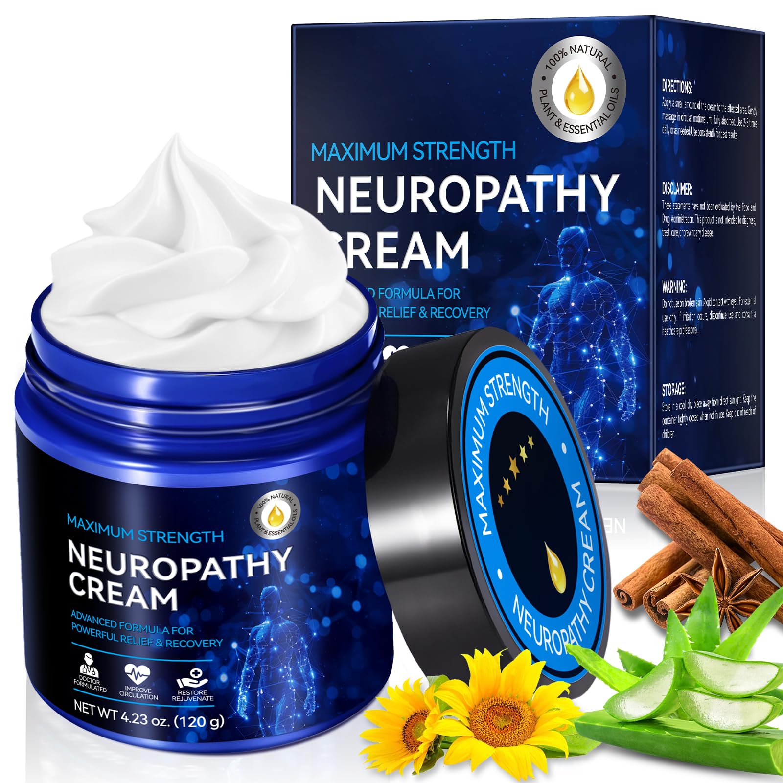 USBSREGARDS Neuropathy Cream packshot showing the compact 4 oz tube for daily use
