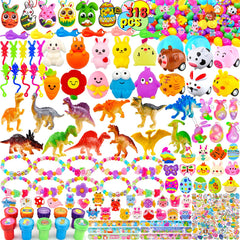 USCAN 318-piece Easter eggs filled with toys for interactive egg hunts.