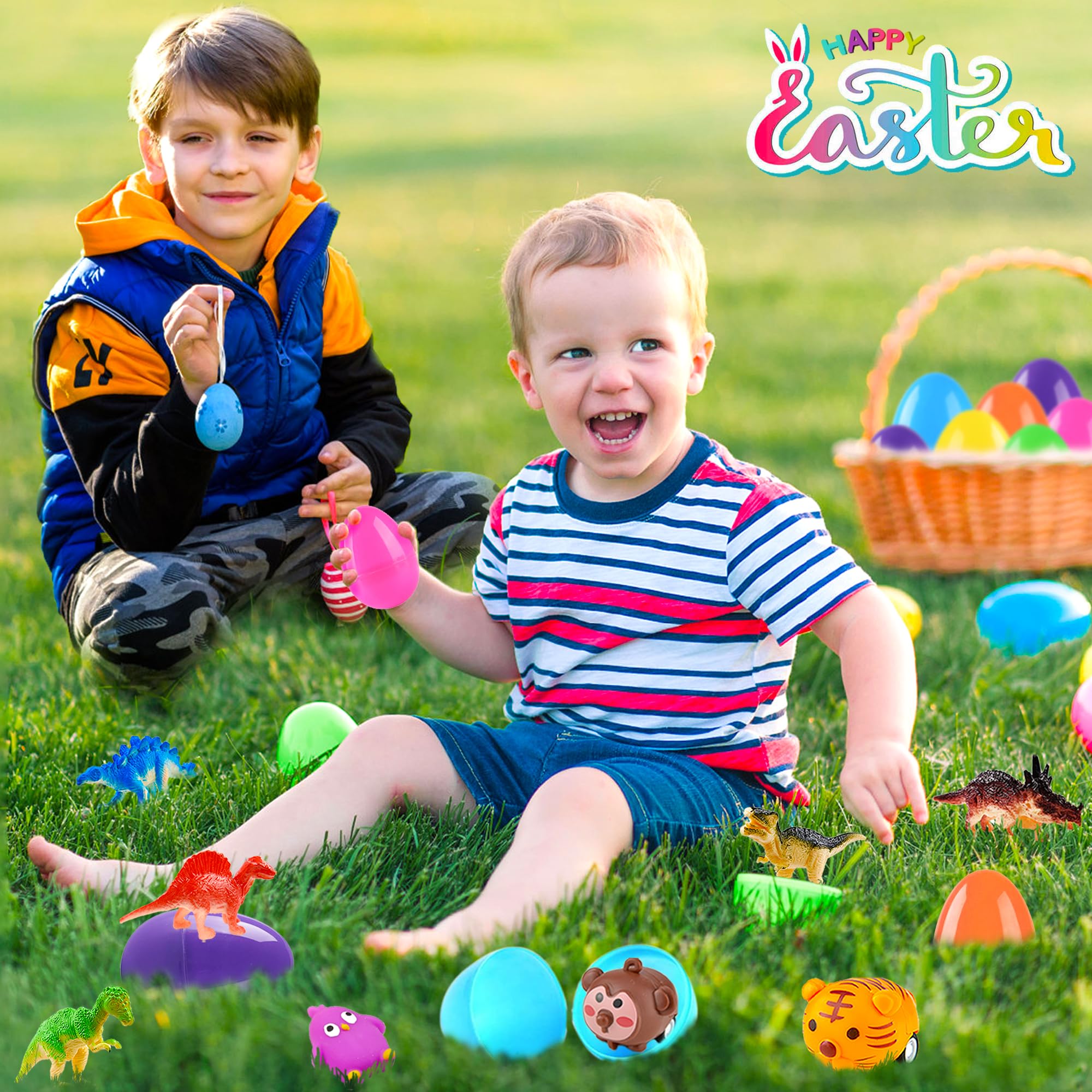 uscan Easter eggs shown for indoor and outdoor hunts on lawns and yards