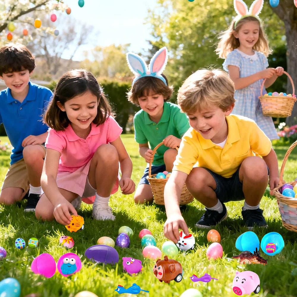 USCAN Easter egg toys assortment supports creative play and motor skill practice.