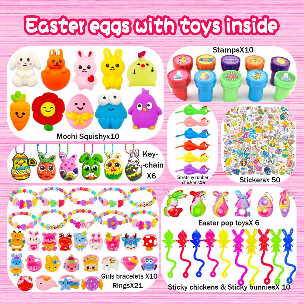 USCAN stuffed Easter eggs bulk pack designed for easy gifting and party favors.