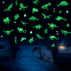 USGOO Glow in the Dark Dinosaur large dinosaurs brighten kids' walls and spark imagination.