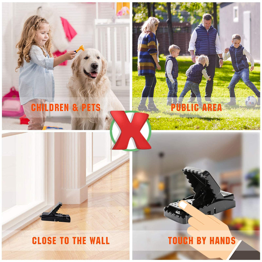 USKICH compact-design mouse trap fits tight spaces around home.