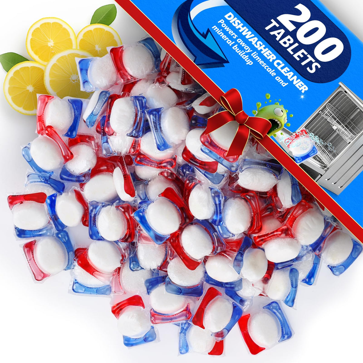 USKICH dishwasher pods packshot shows convenient resealable packaging for easy storage.